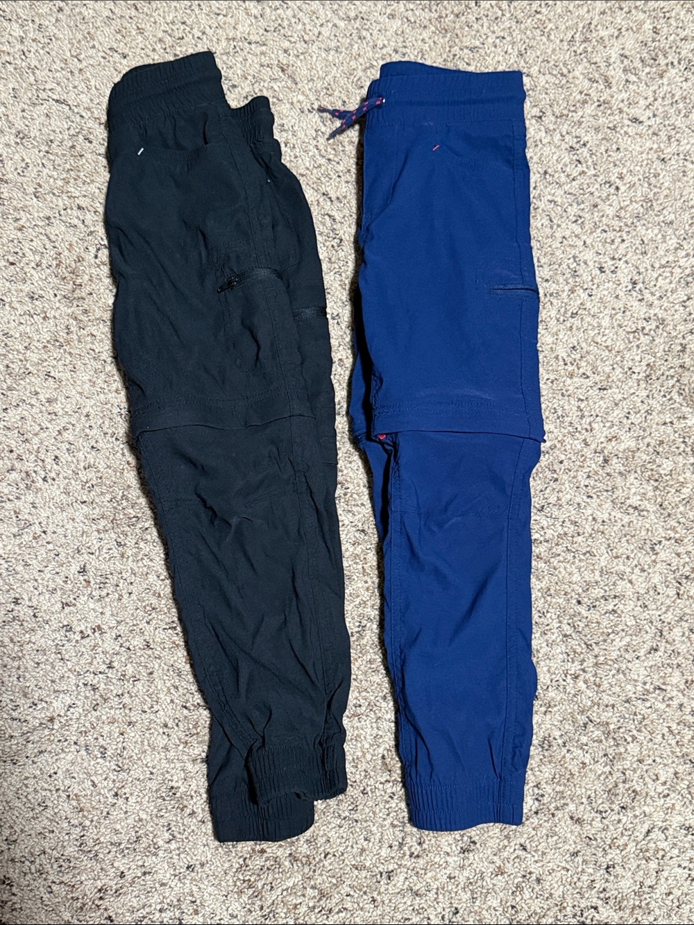 Eddie Bauer Kids zip-off Jogger Pants - Black & Blue